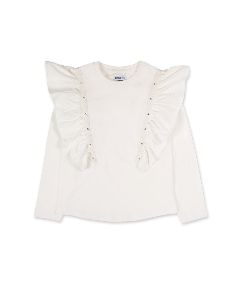 Camiseta punto blanca niña Dark Romanc