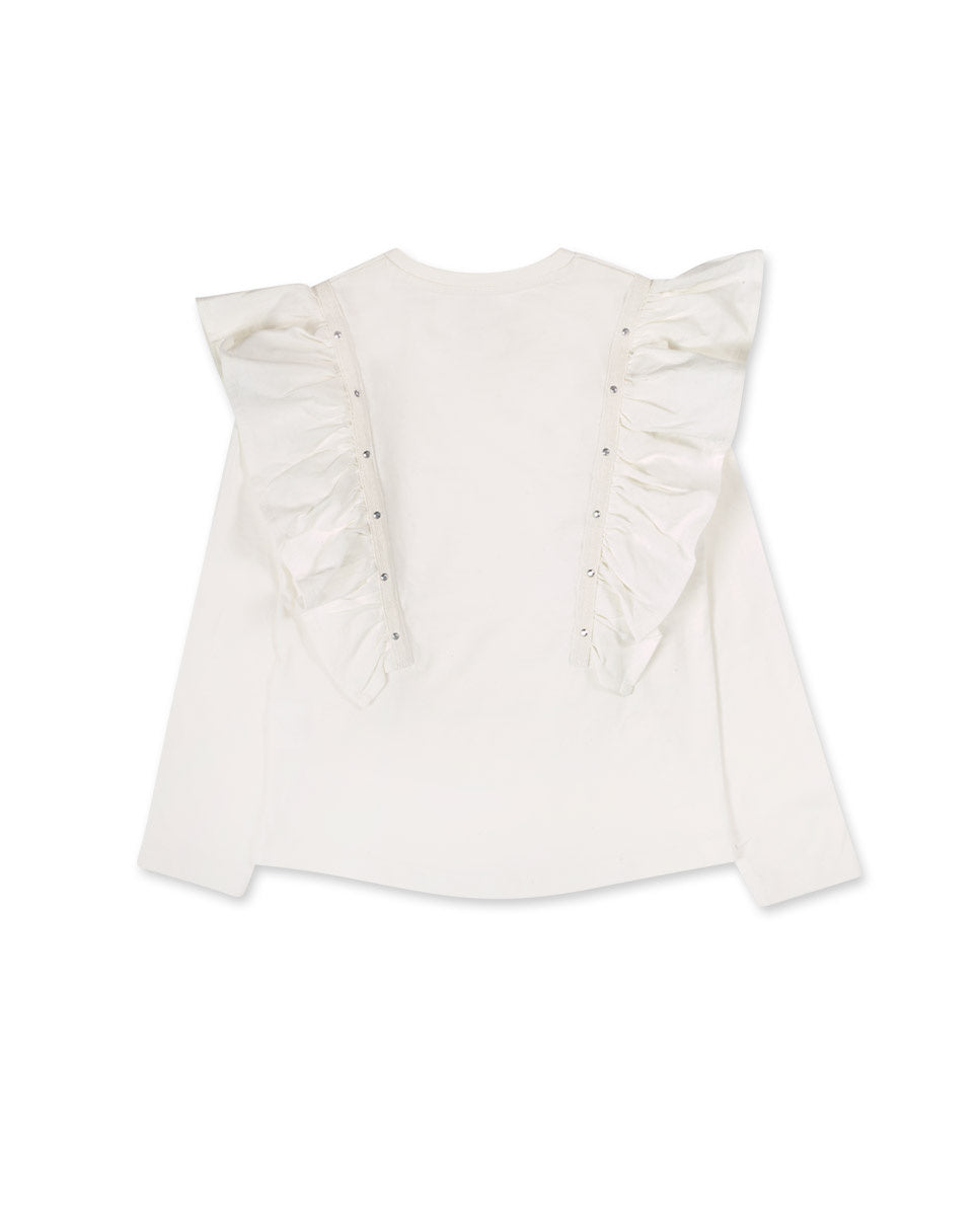 Camiseta punto blanca niña Dark Romanc