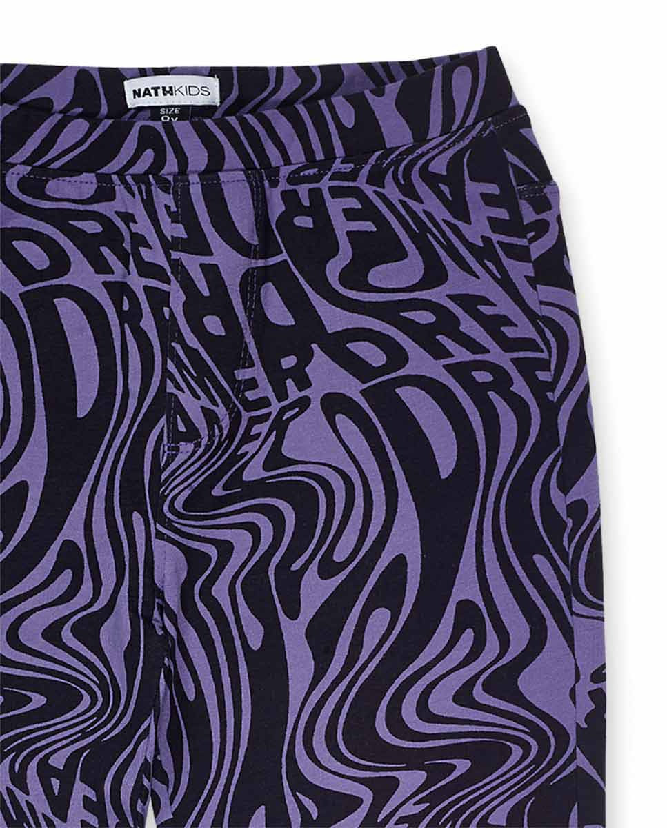 Legging punto lila niña Digital Dreamer