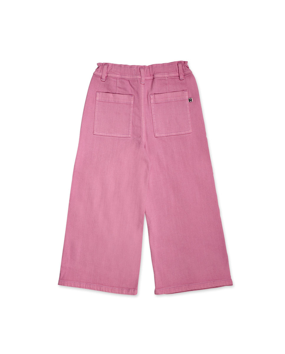 Pantalón Wide-Leg plana rosa niña Digital Dreamer