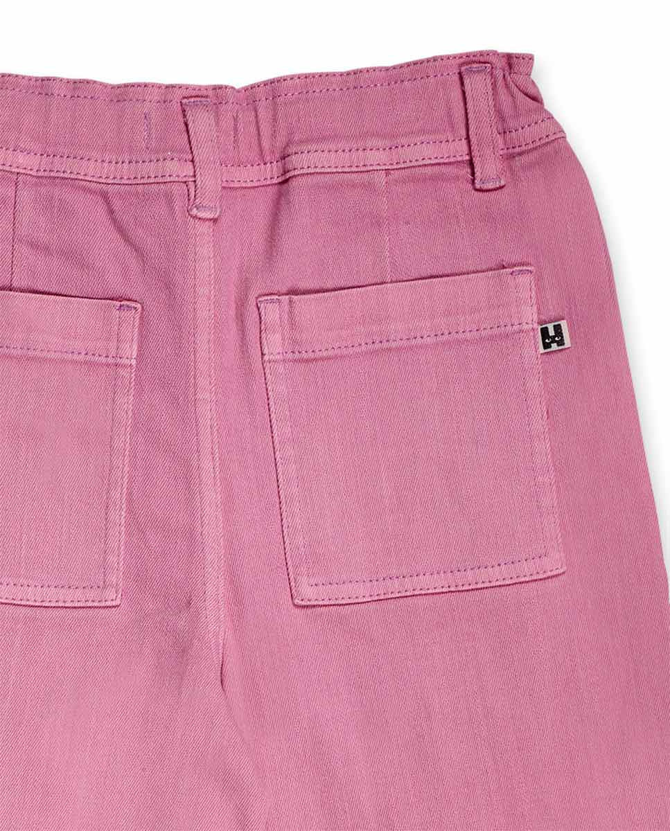 Pantalón Wide-Leg plana rosa niña Digital Dreamer