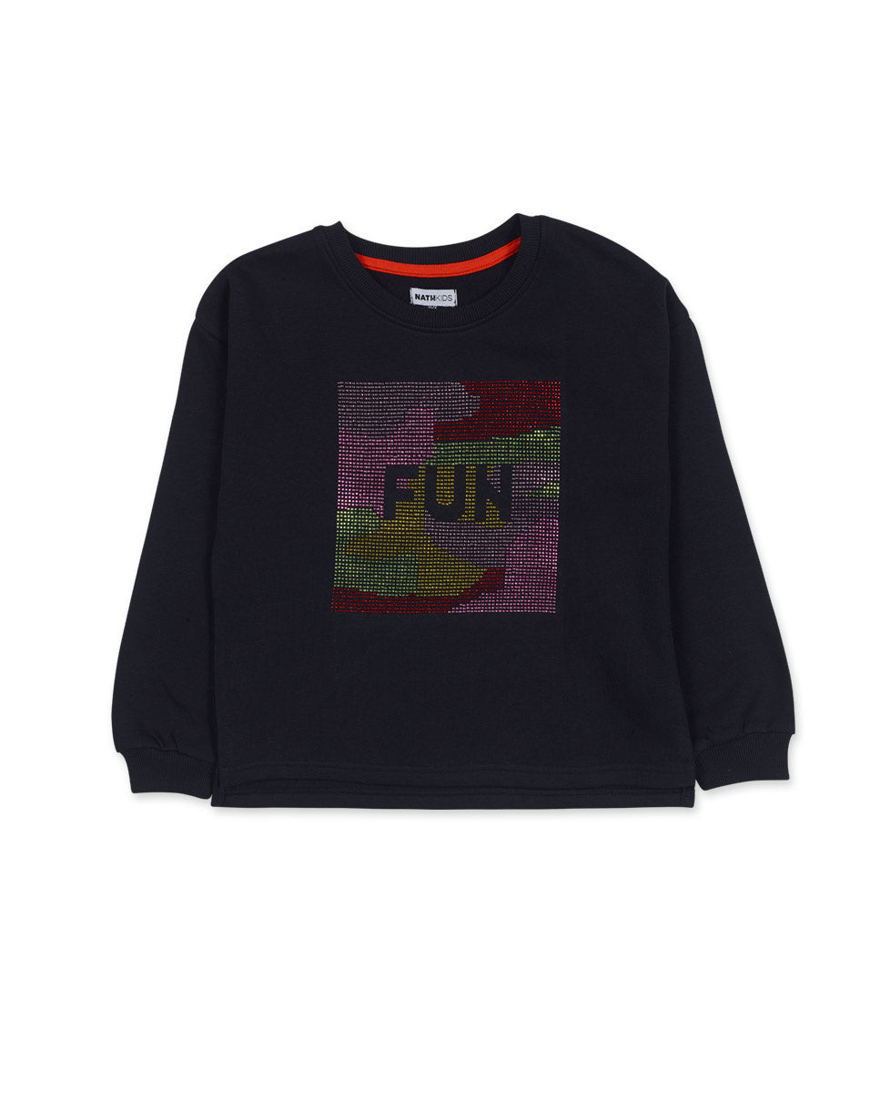 Sudadera punto azul niña Funky Mood