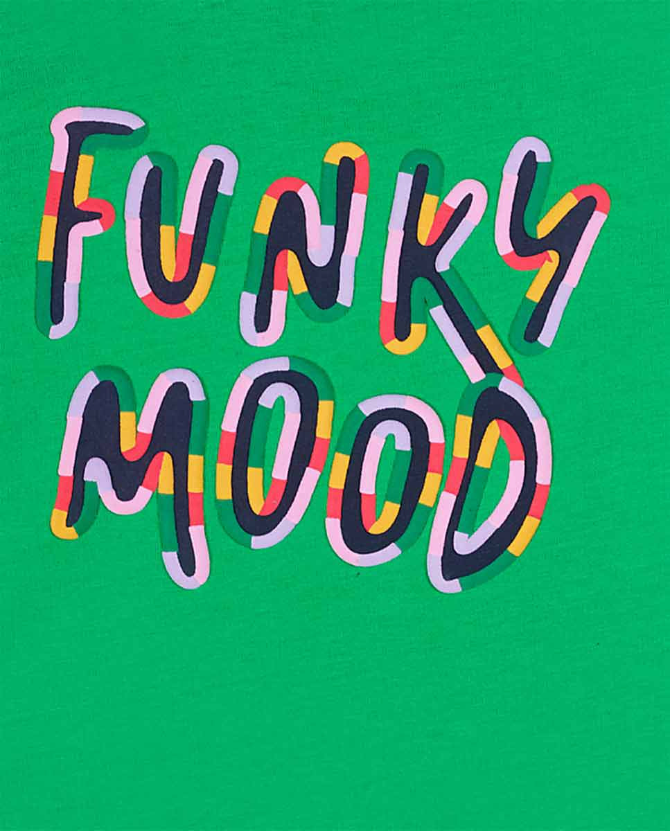 Camiseta larga punto verde niña Funky Mood