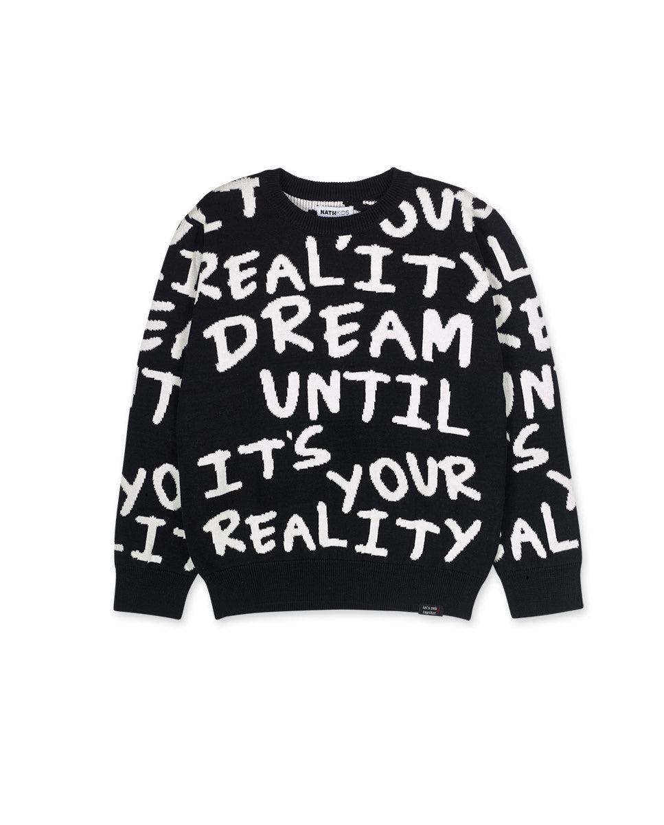 Jersey tricot negro niño Let's Rock Together