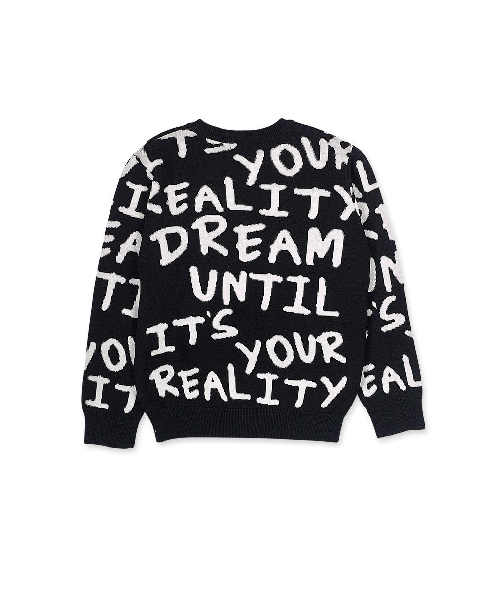Jersey tricot negro niño Let's Rock Together