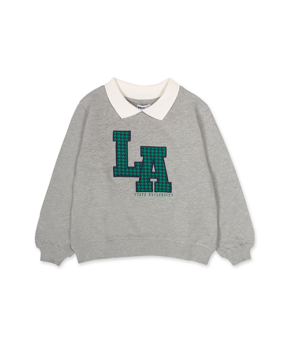 Sudadera punto gris niña Love to Learn