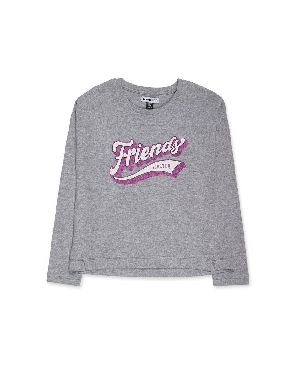 Camiseta punto gris niña Love to Learn
