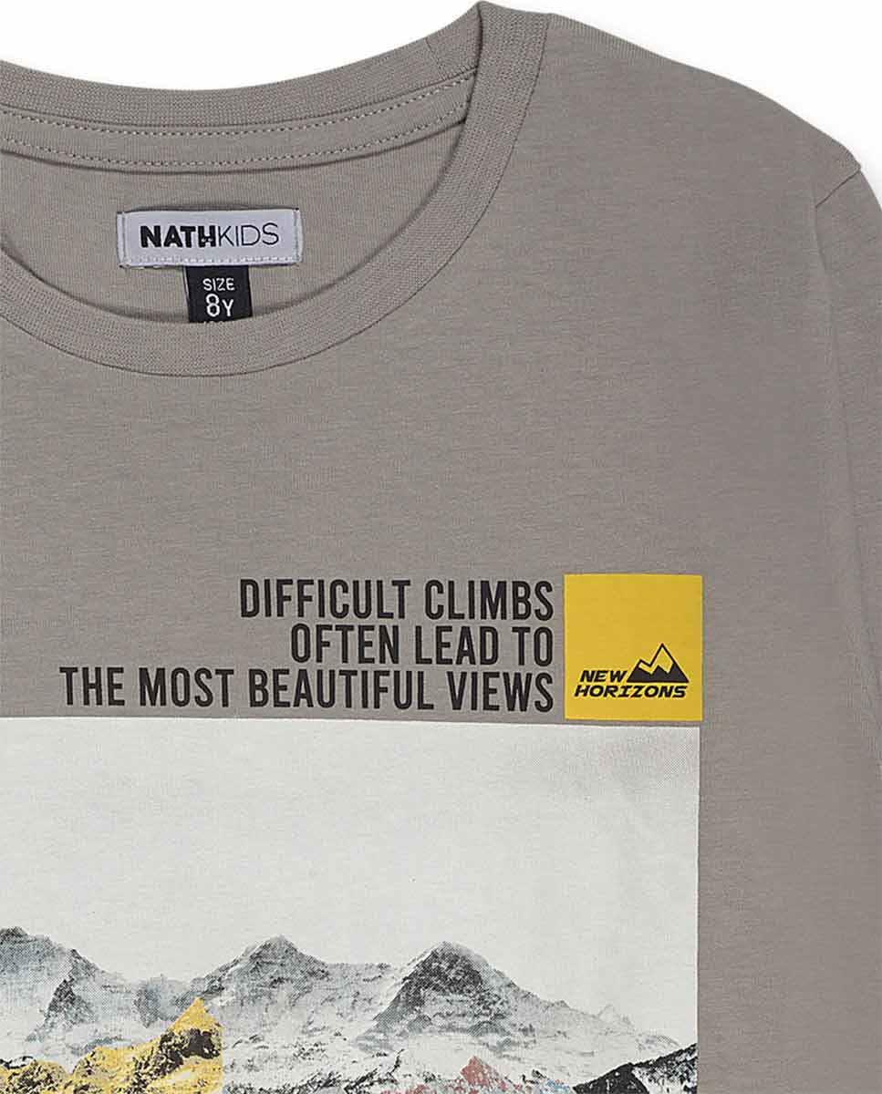 Camiseta punto gris niño New Horizons