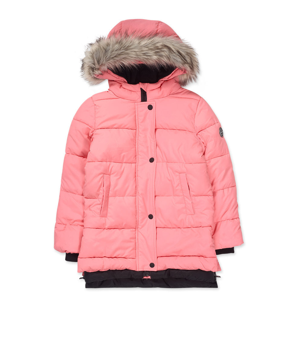 Parka plana rosa niña No Rules