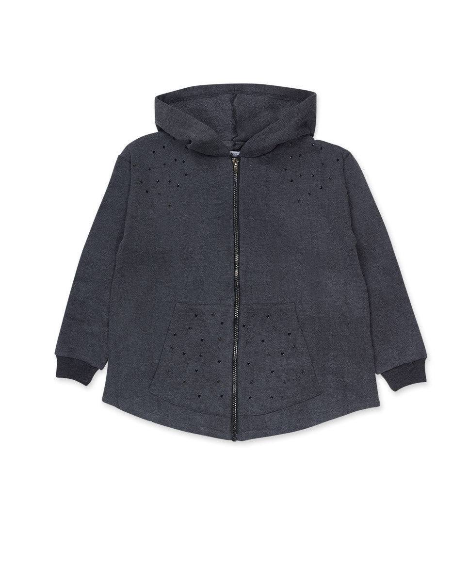 Sudadera punto gris niña No Rules