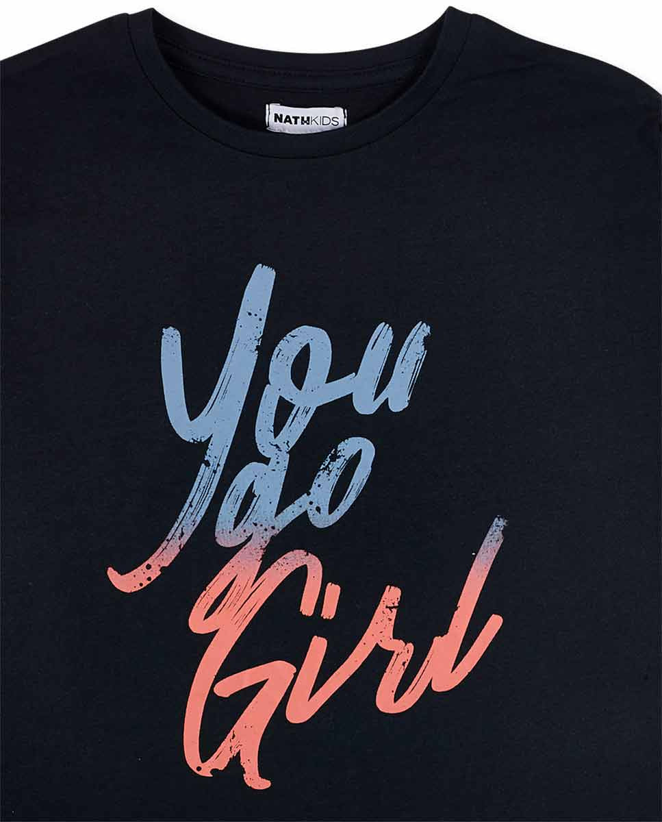 Camiseta punto negro niña No Rules