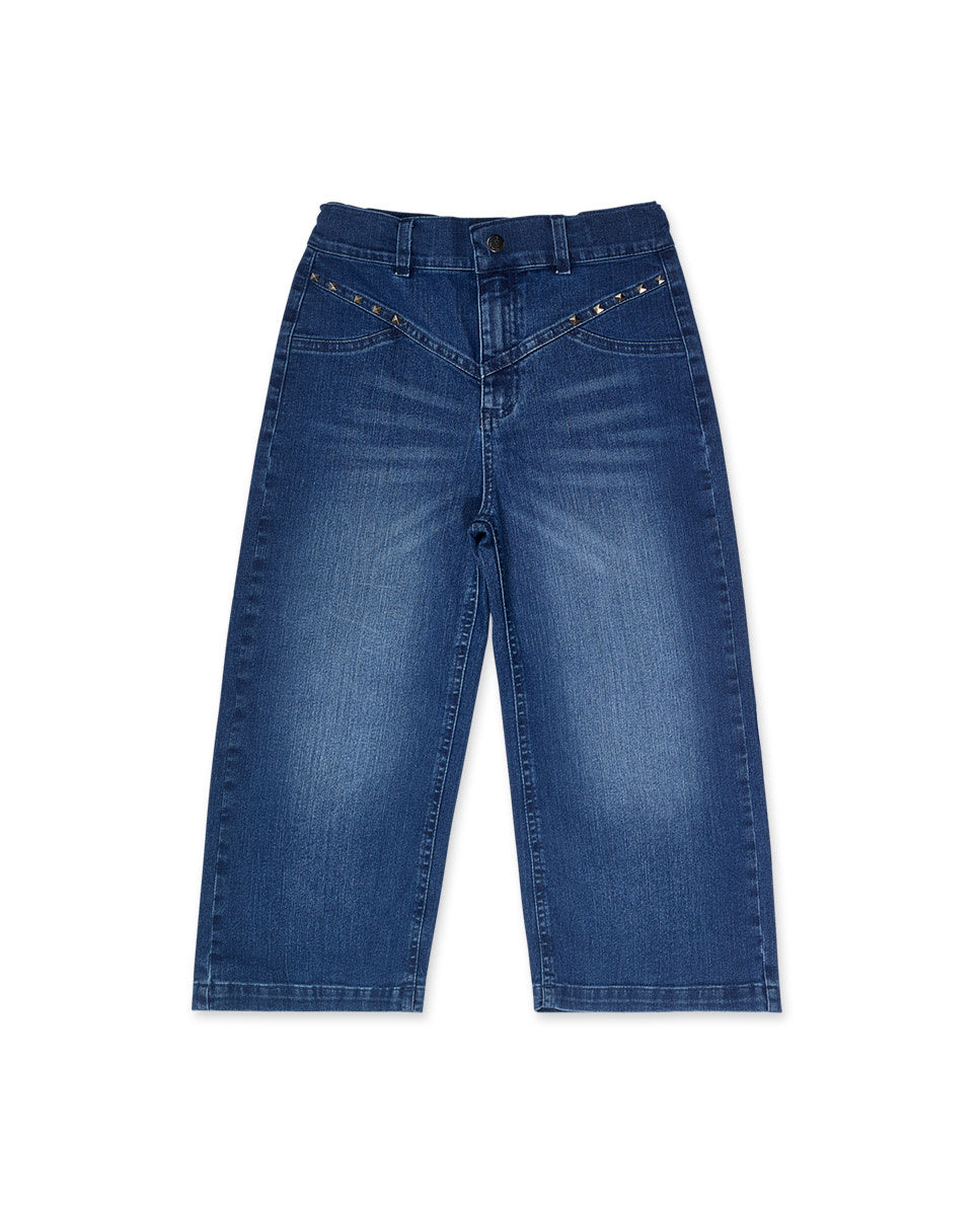 Pantalón plana azul niña Nocturne