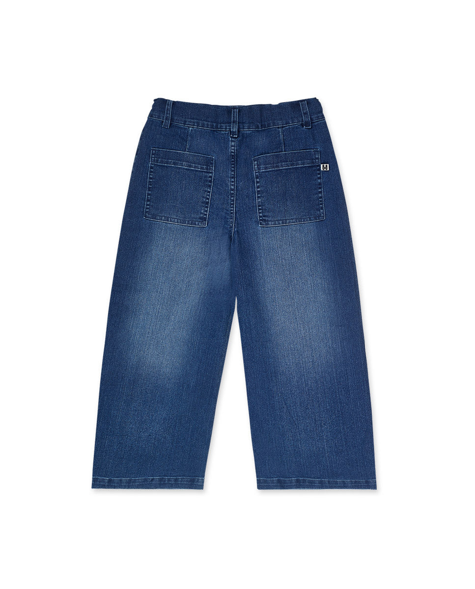 Pantalón plana azul niña Nocturne
