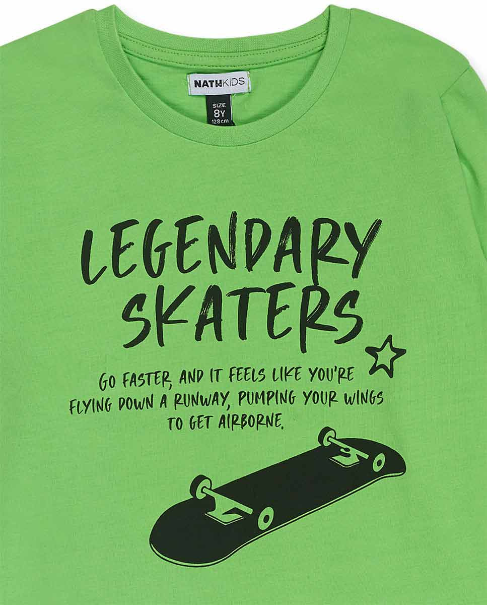 Camiseta punto verde niño SK8 Park