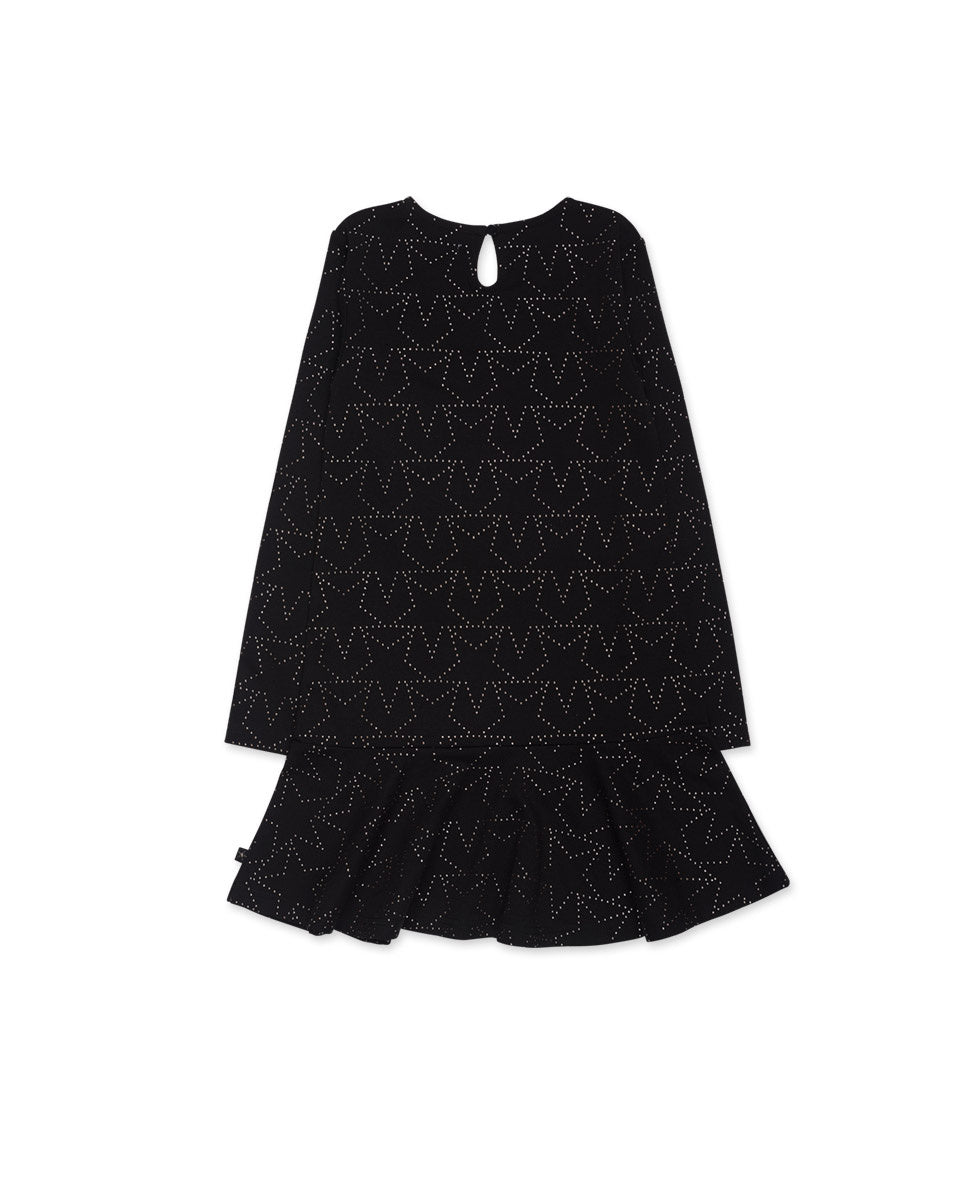 Vestido punto negro niña Starlight