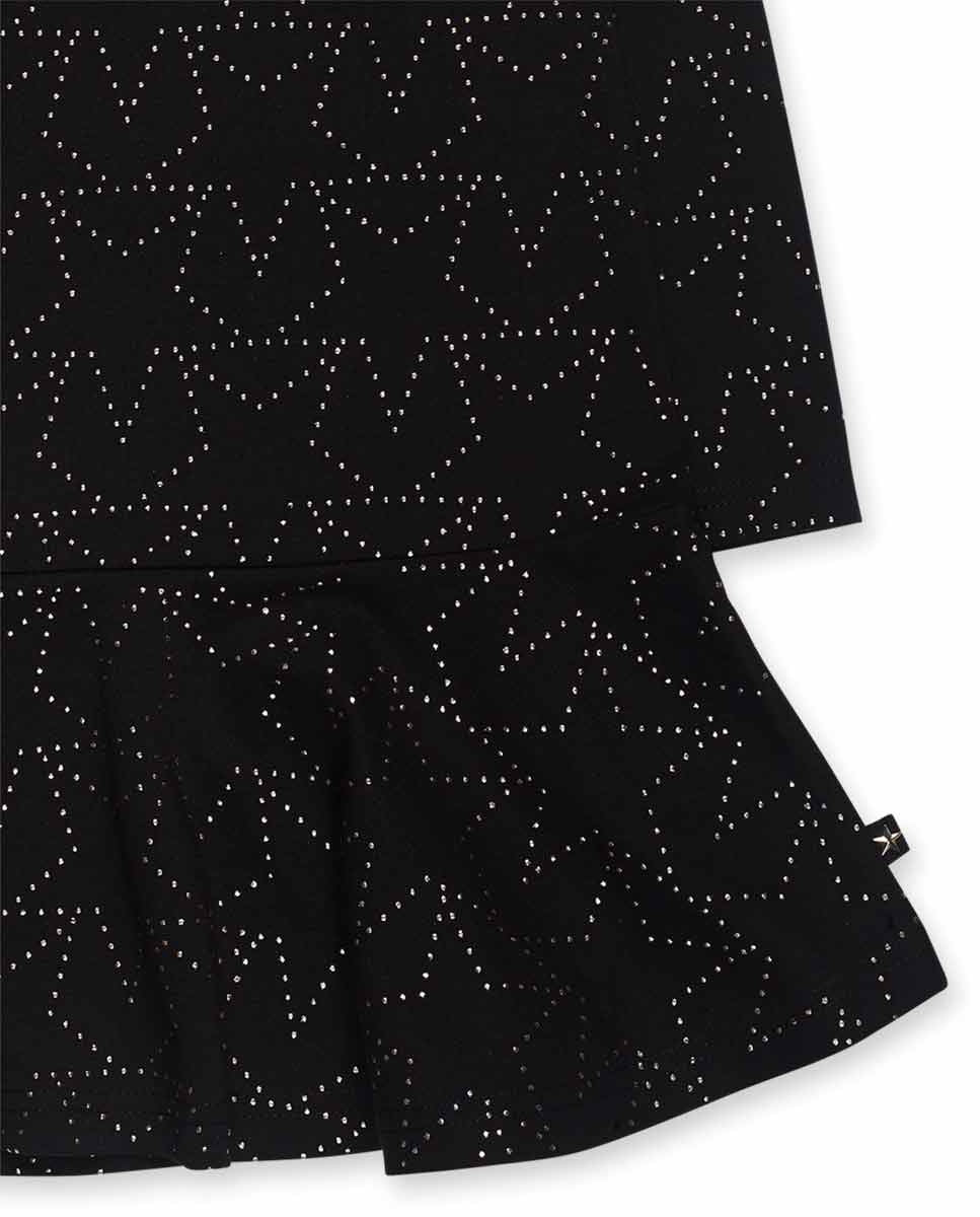 Vestido punto negro niña Starlight