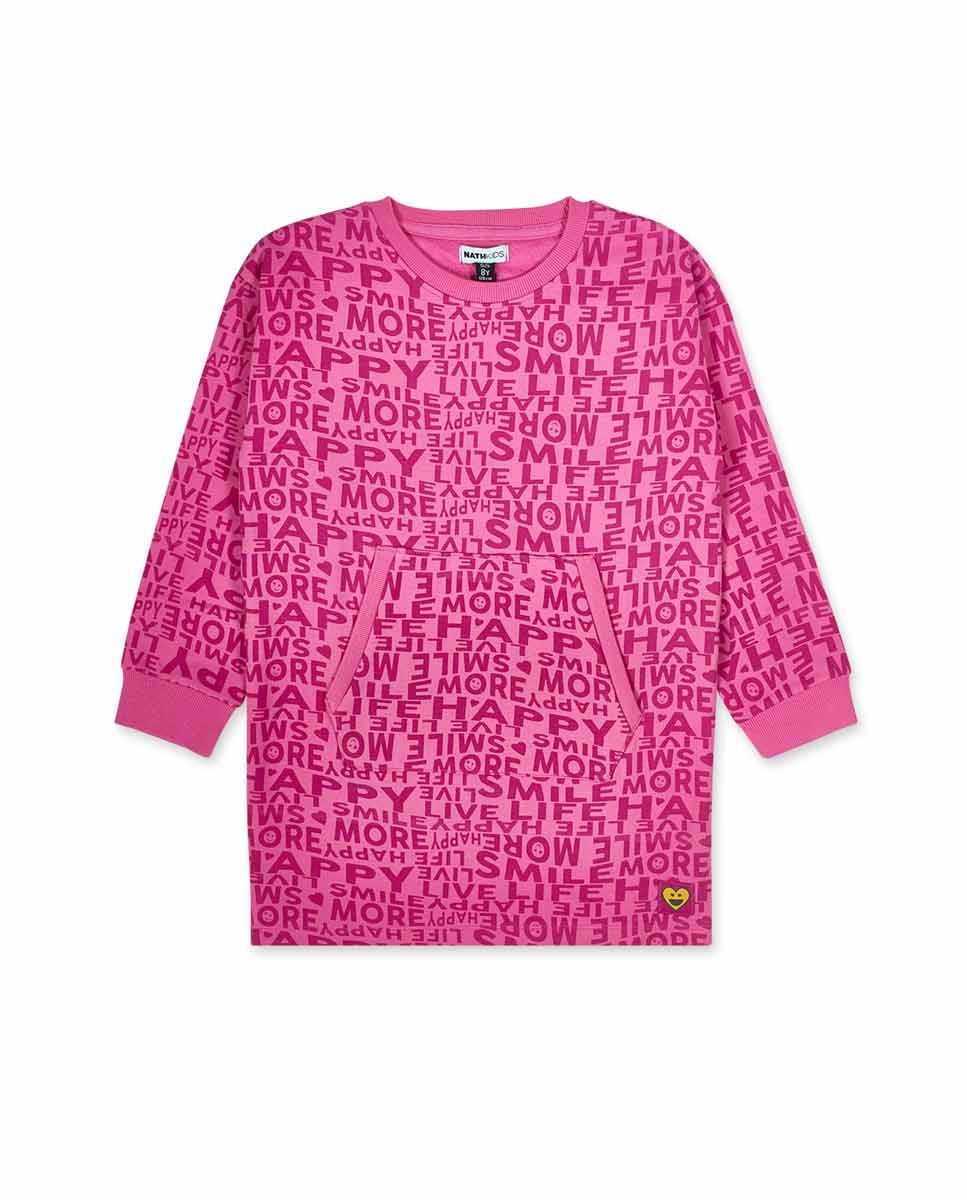 Vestido punto rosa niña The Happy World