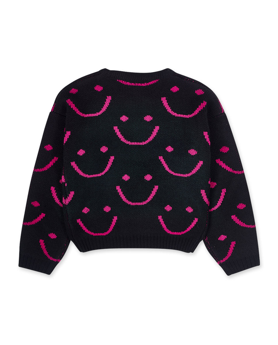 Jersey tricot negro niña The Happy World