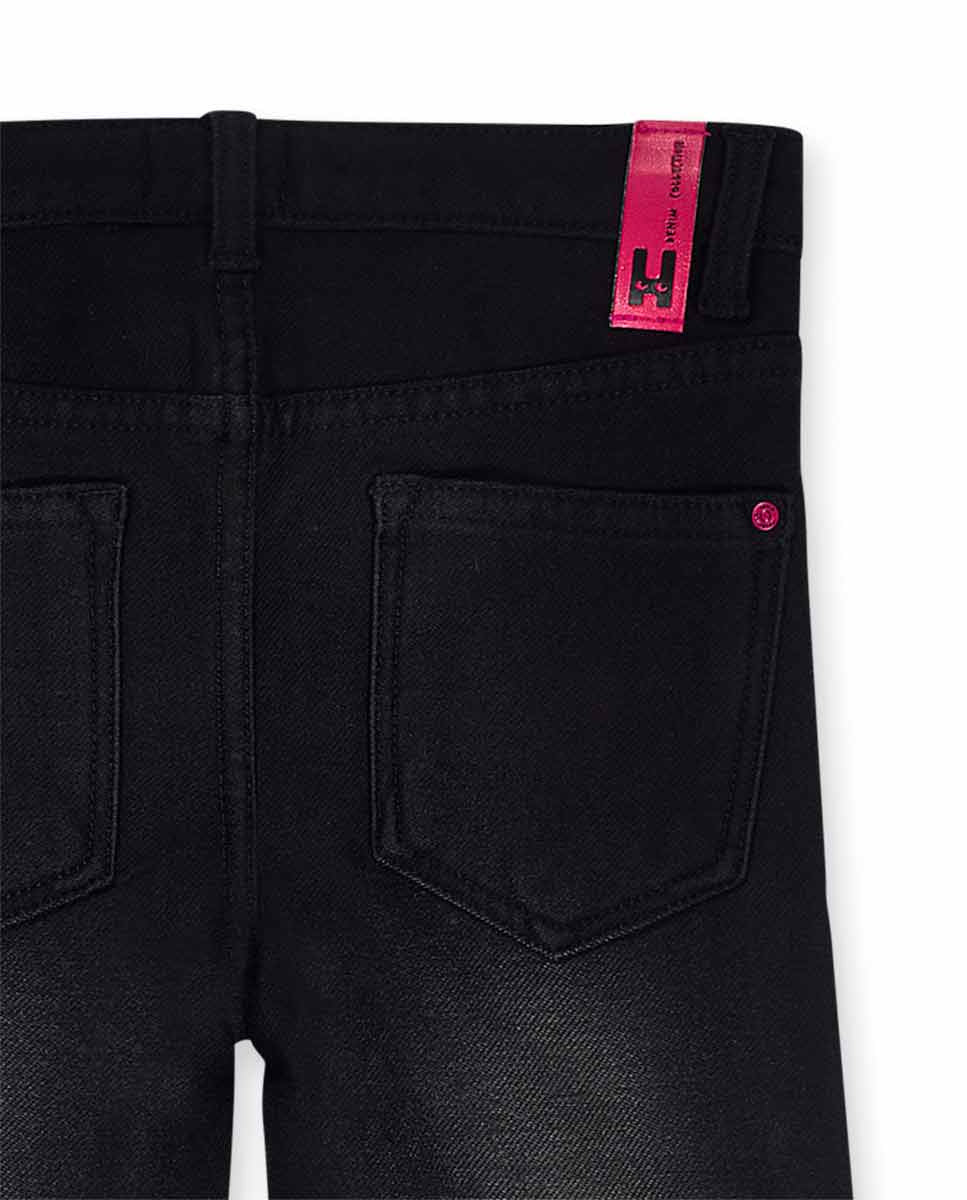 Pantalón plana negro niña The Happy World