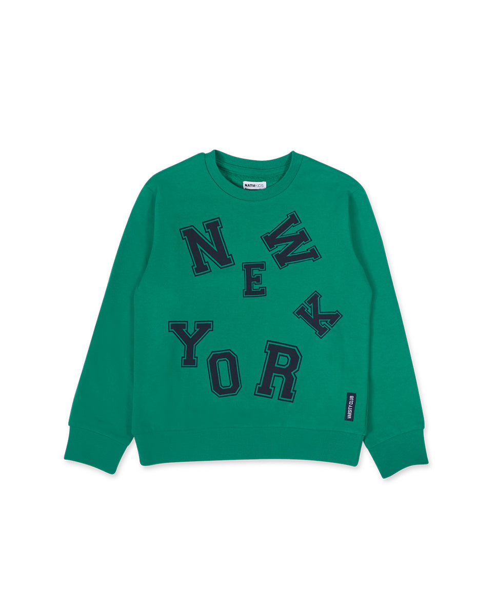 Sudadera punto verde niño Varsity Club