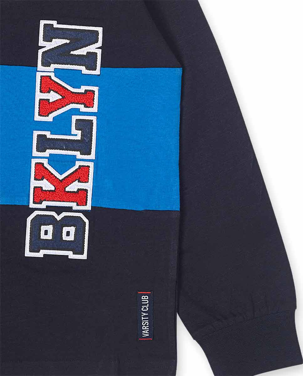 Camiseta punto azul niño colección Varsity Club