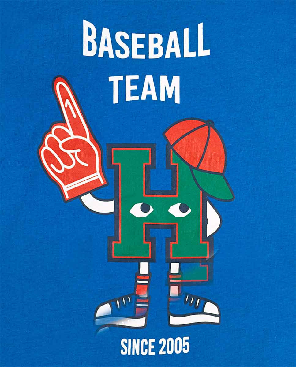 Camiseta punto azul de niño Varsity Club