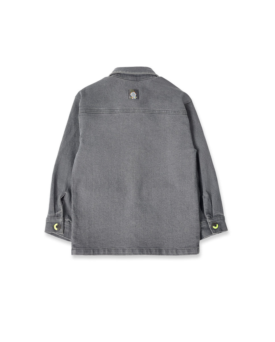 Camisa denim gris niño Cattitude