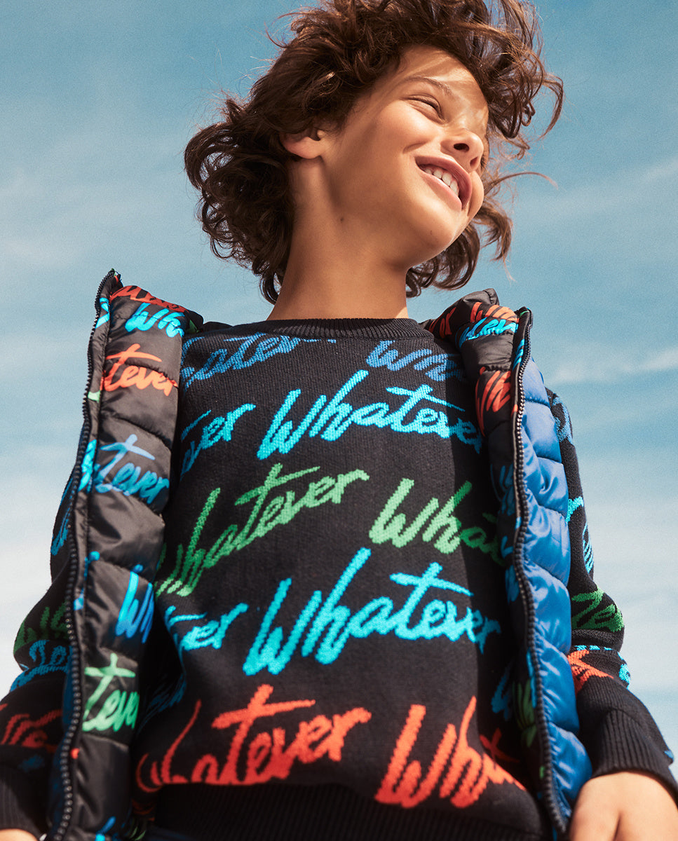 Jersey punto azul niño Creative Minds