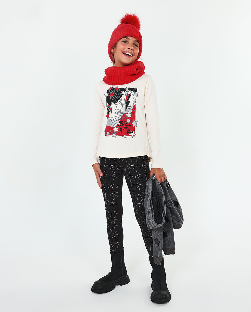 Legging punto negro niña Starlight