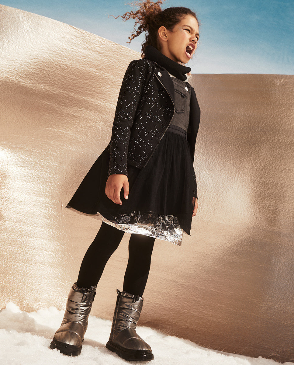 Peto plana negro niña Starlight