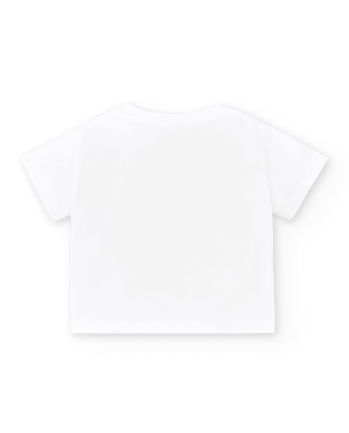 Camiseta punto blanco niño Run Sing Jump