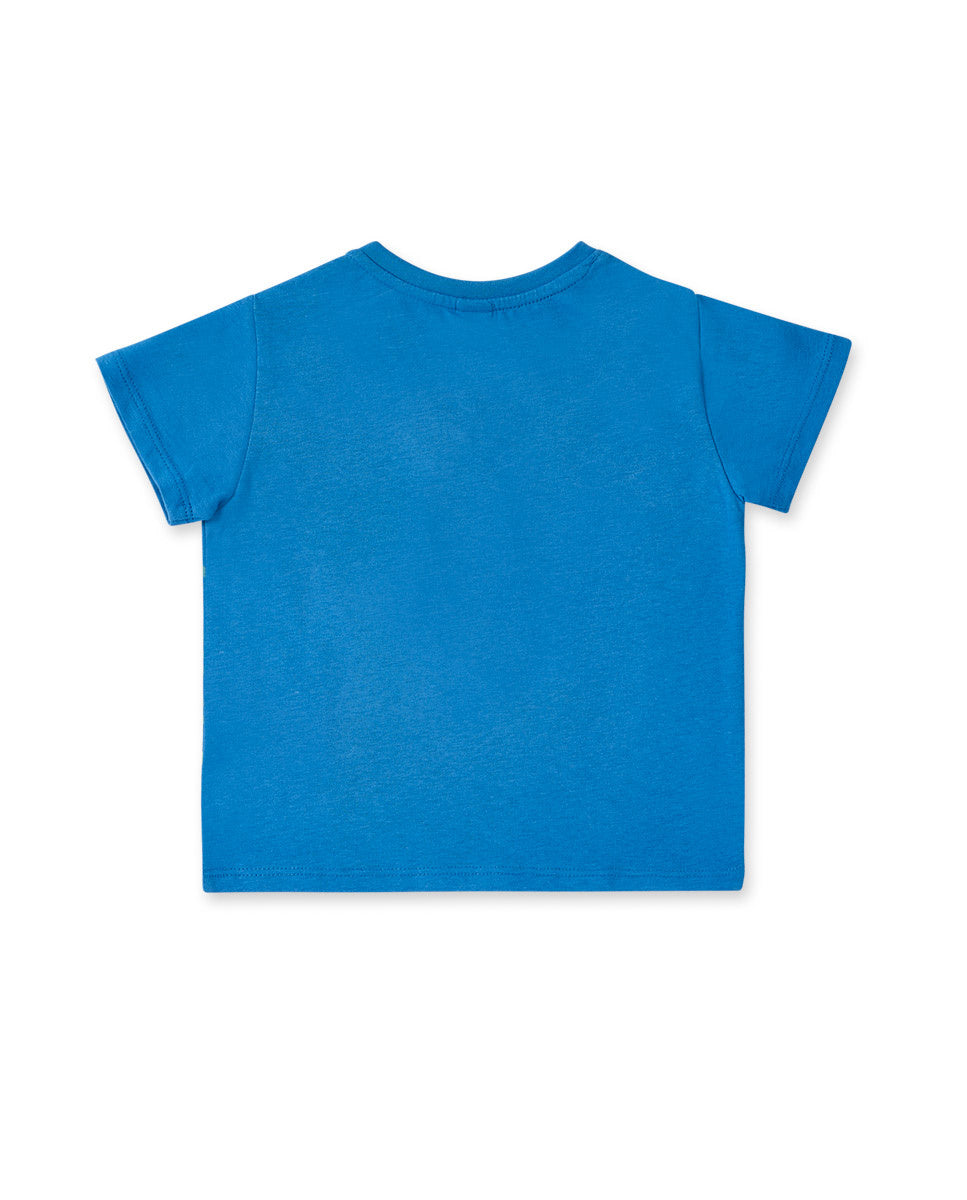 Camiseta punto azul niño Tropadelic