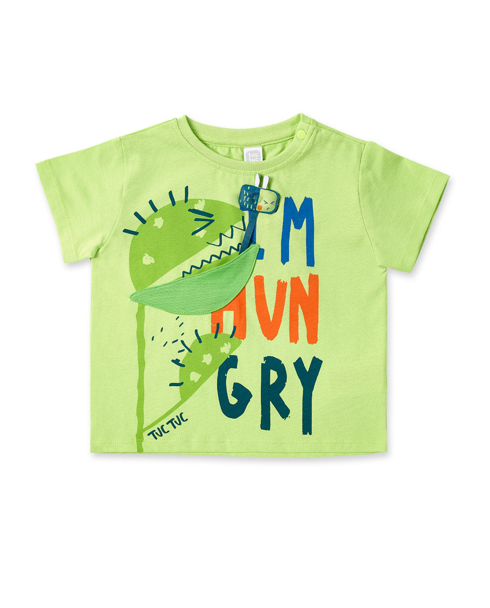 Camiseta punto verde niño Tropadelic