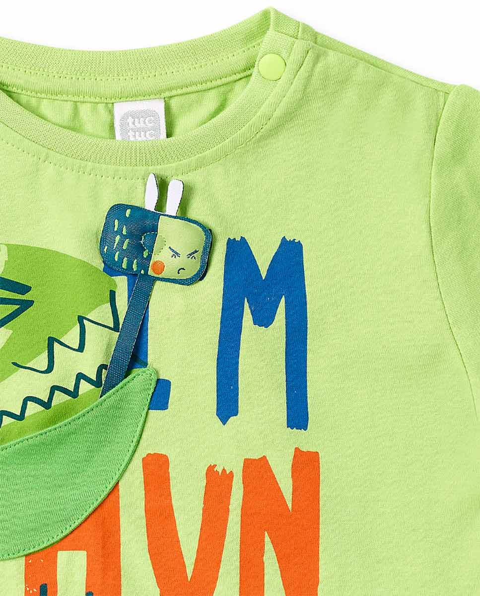 Camiseta punto verde niño Tropadelic