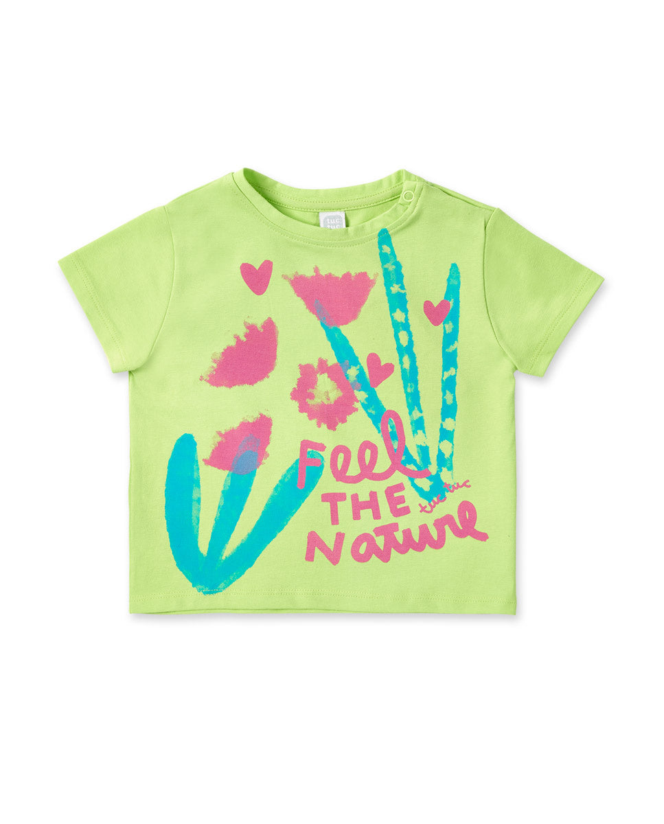Camiseta punto verde niña Tropadelic