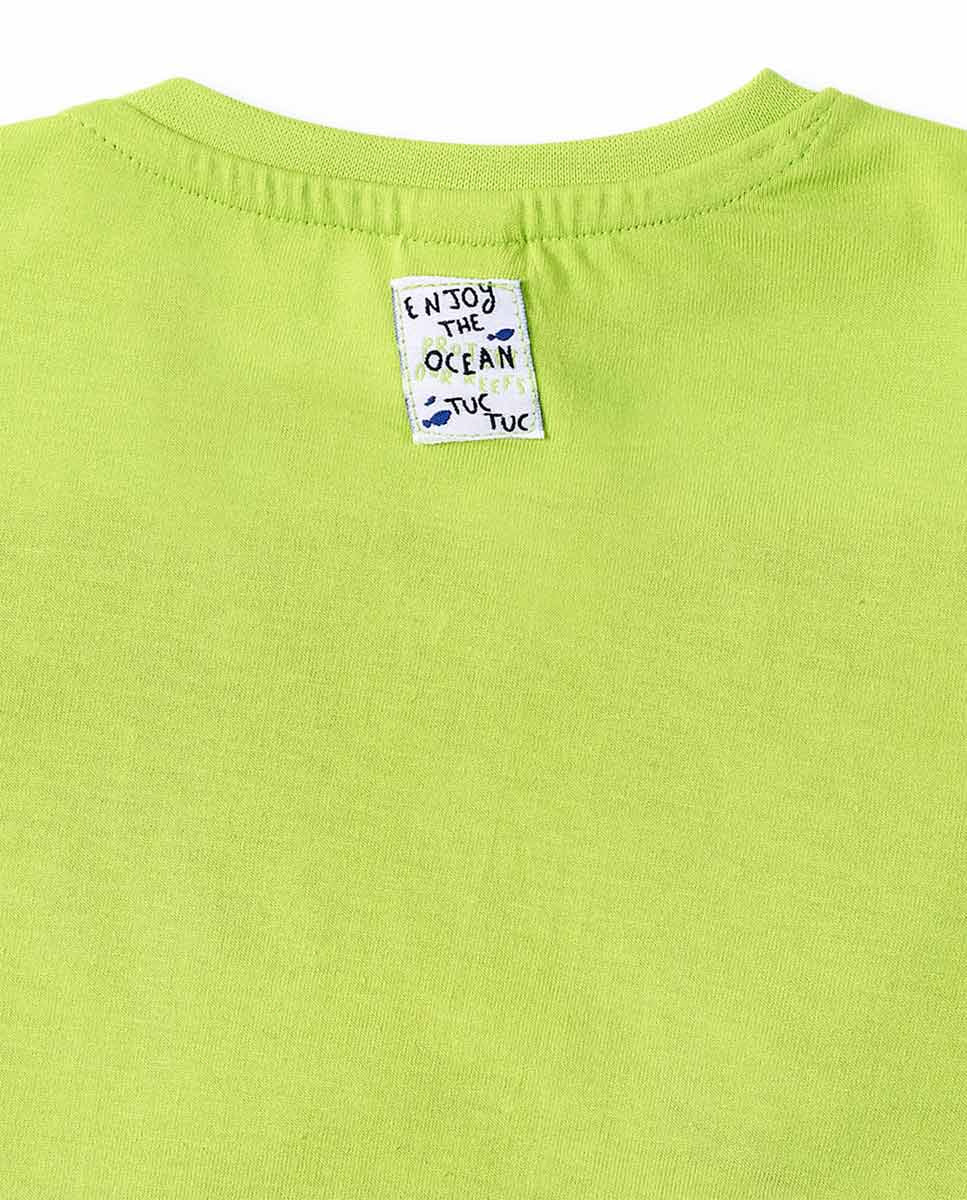 Camiseta punto verde niño Ocean Wonders