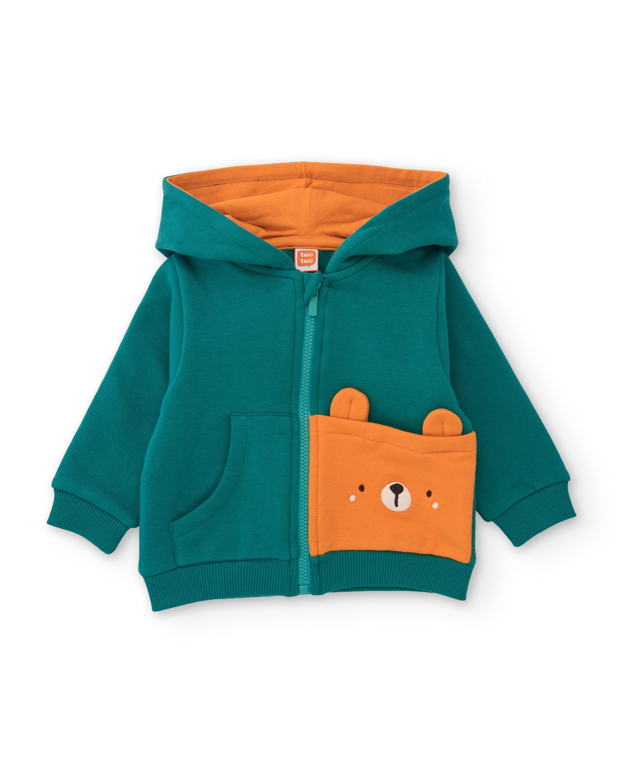 Conjunto de felpa de bebé con sudadera con capucha