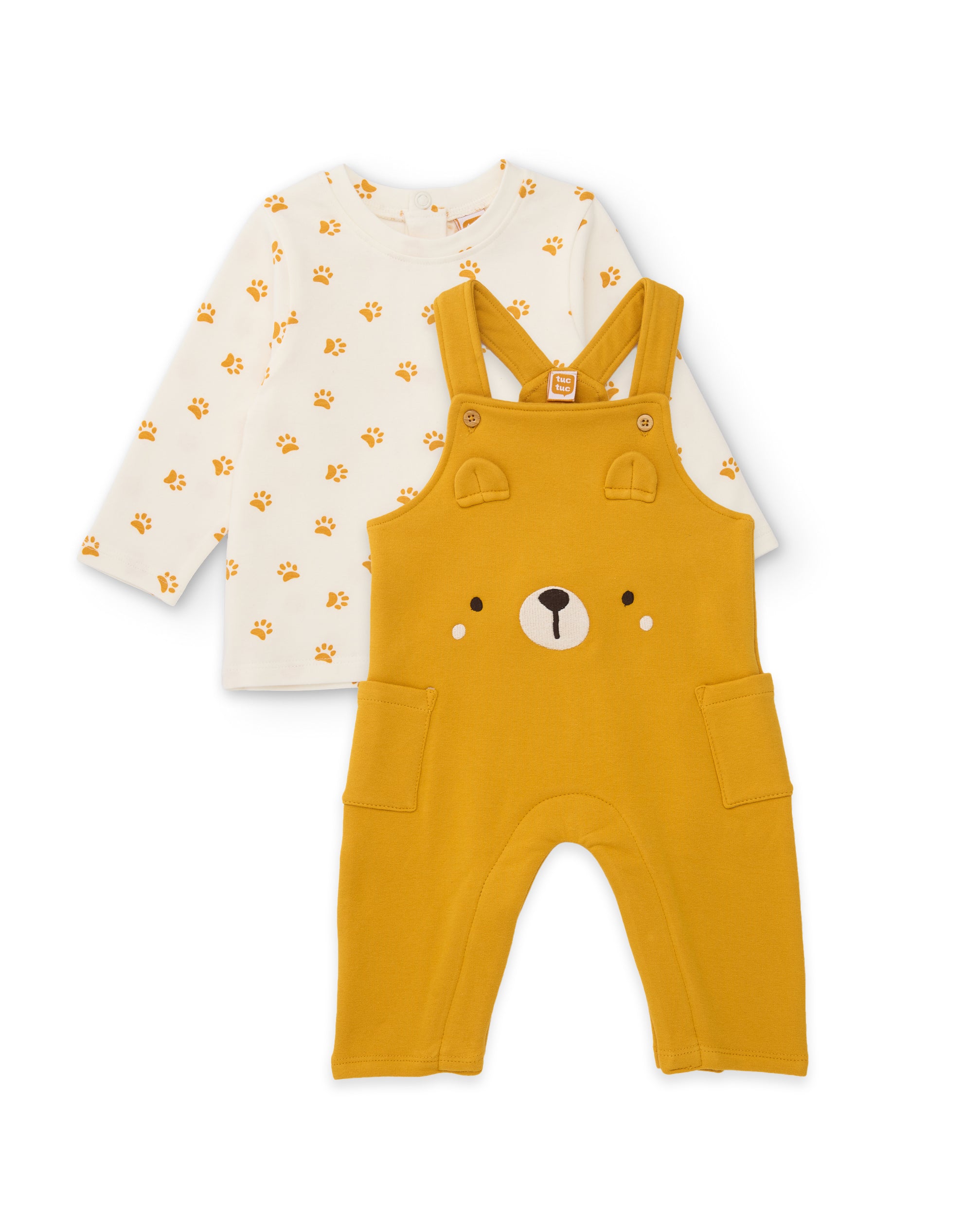 Conjunto de felpa de bebé con camiseta estampada