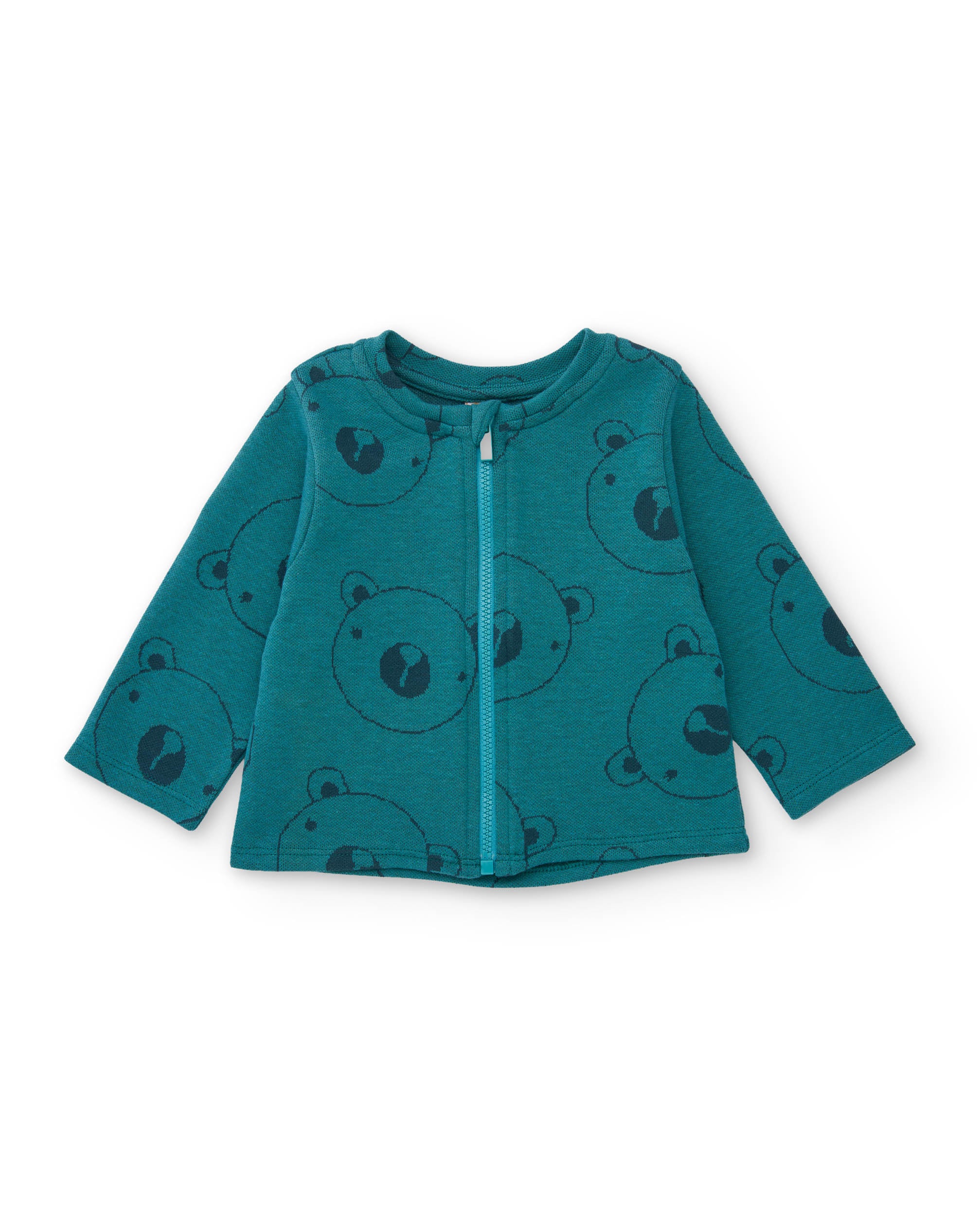 Conjunto de felpa de bebé de tres piezas con estampado de osos
