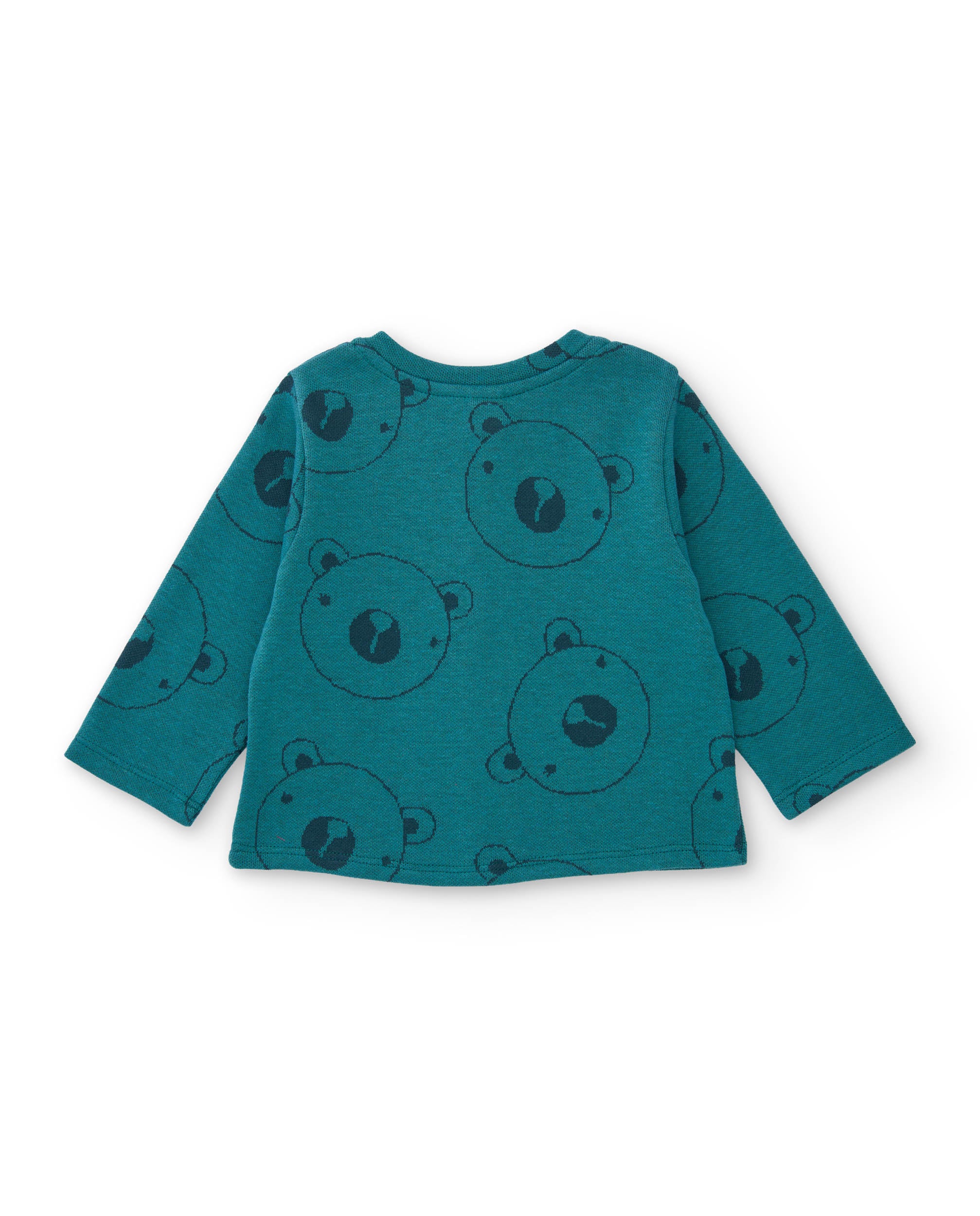 Conjunto de felpa de bebé de tres piezas con estampado de osos