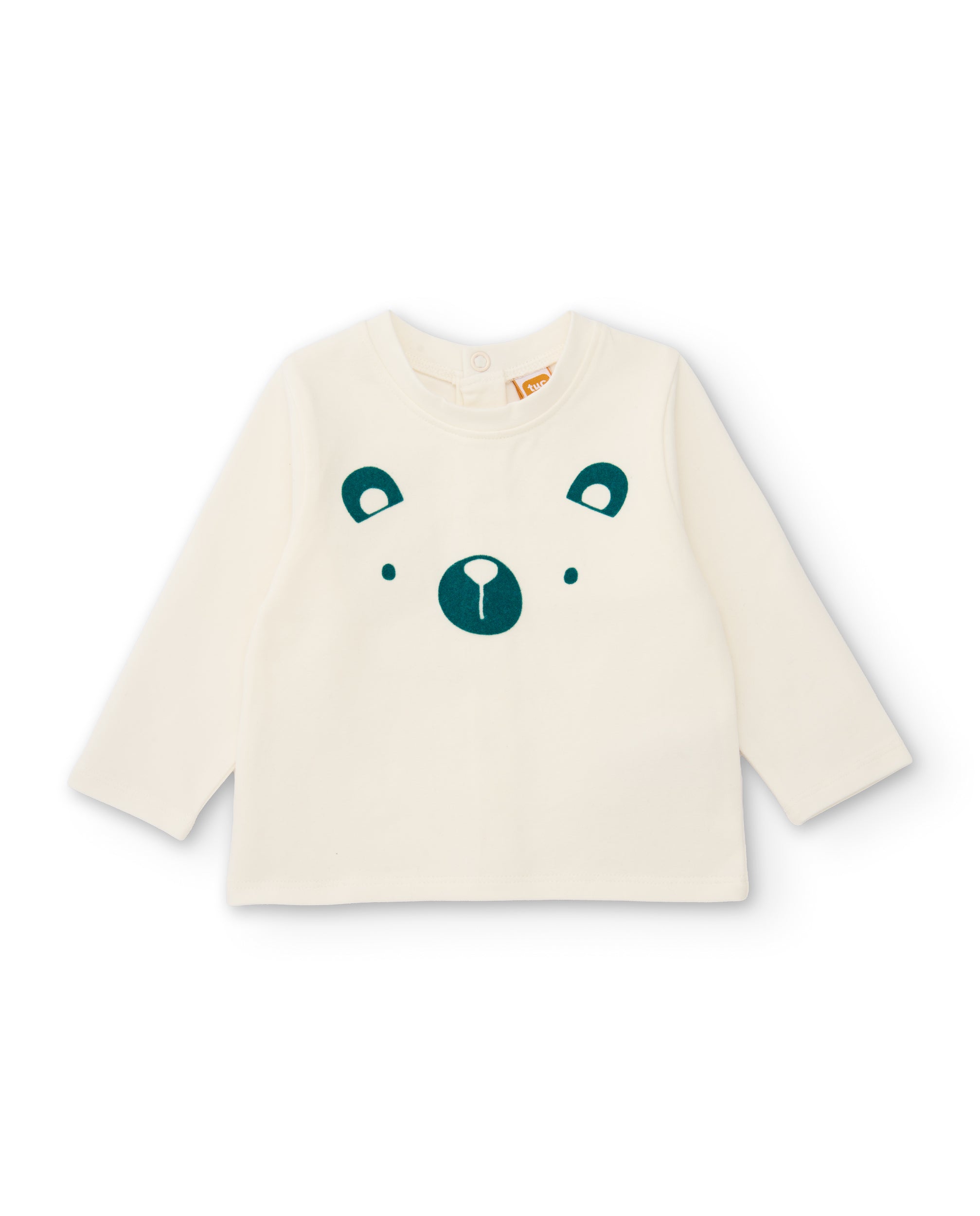 Conjunto de felpa de bebé de tres piezas con estampado de osos