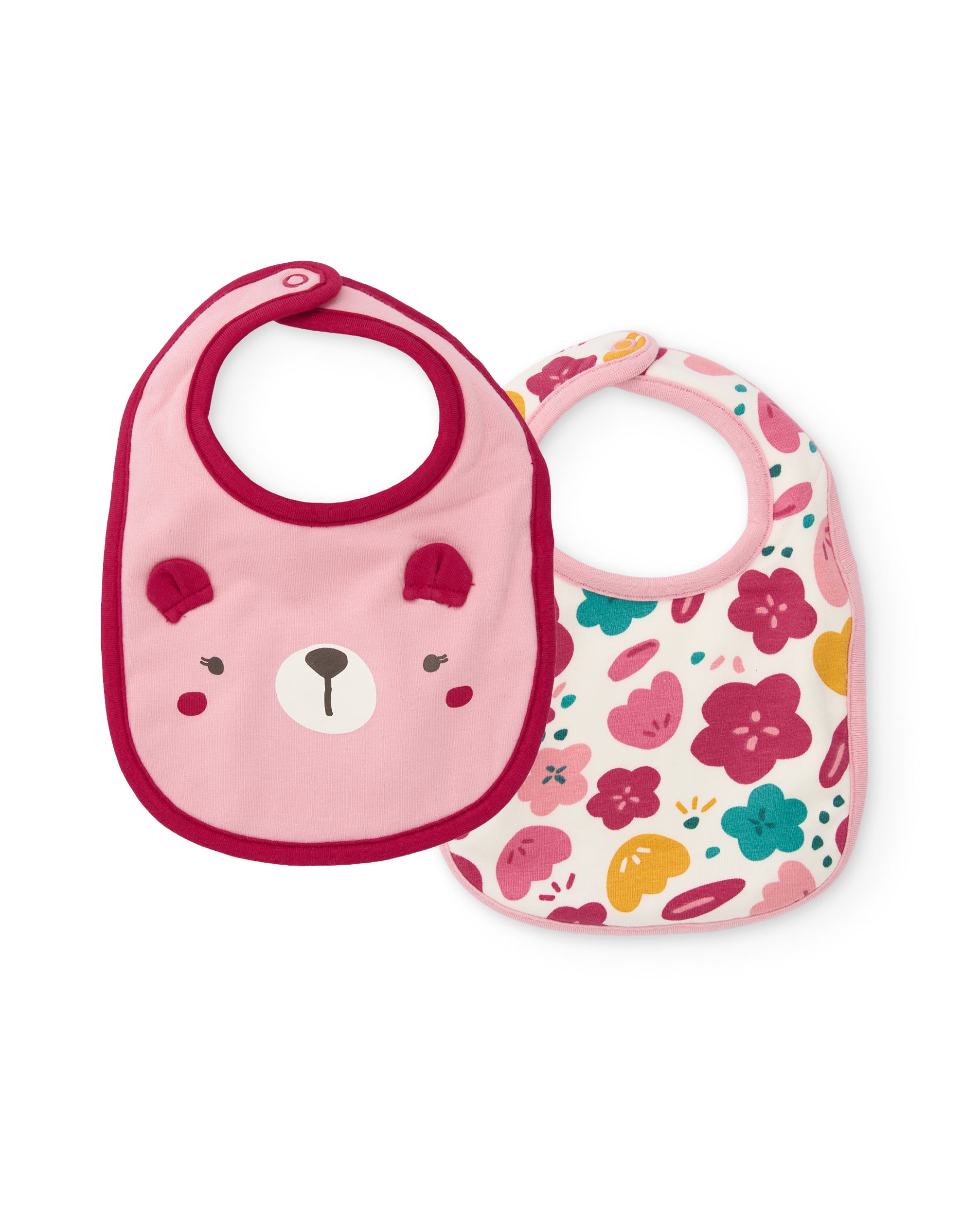 Pack de baberos de bebé con bordados y estampado floral
