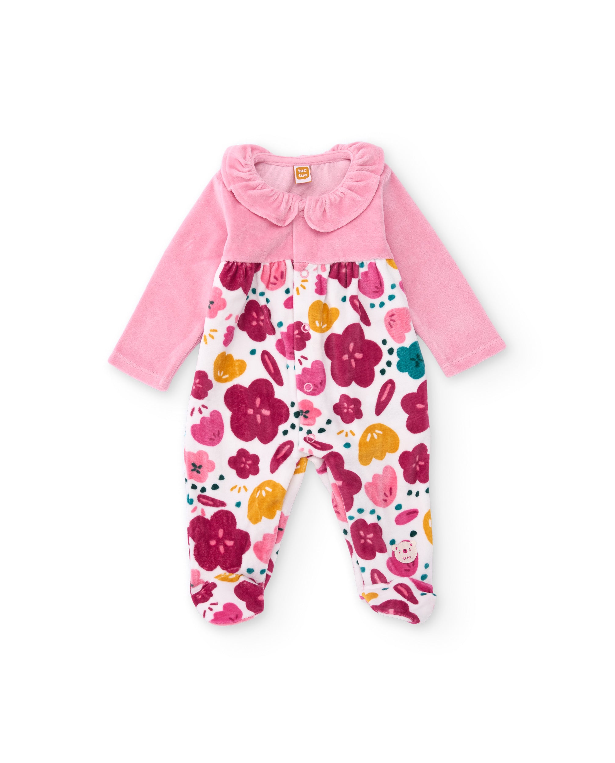 Pelele de punto de bebé con estampado floral