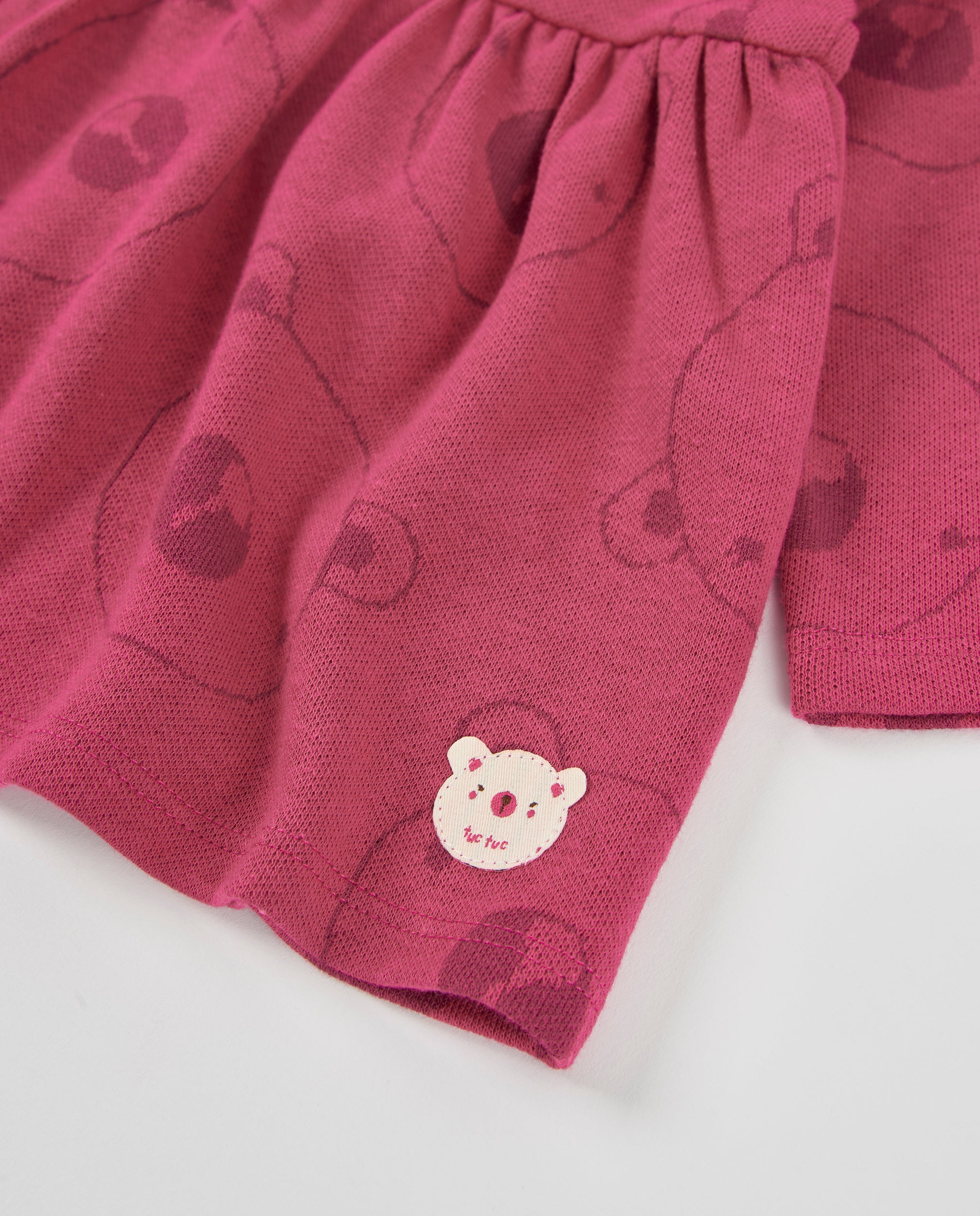 Vestido de felpa de bebé con estampado de osos