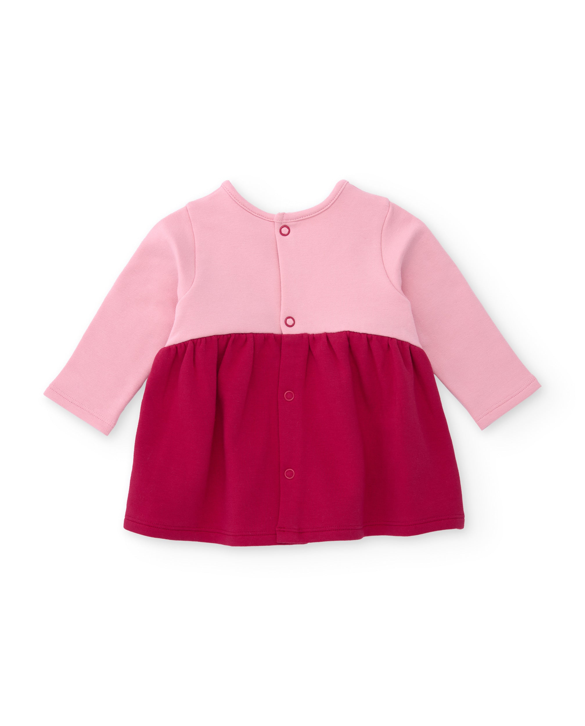 Vestido de felpa de bebé con oso bordado