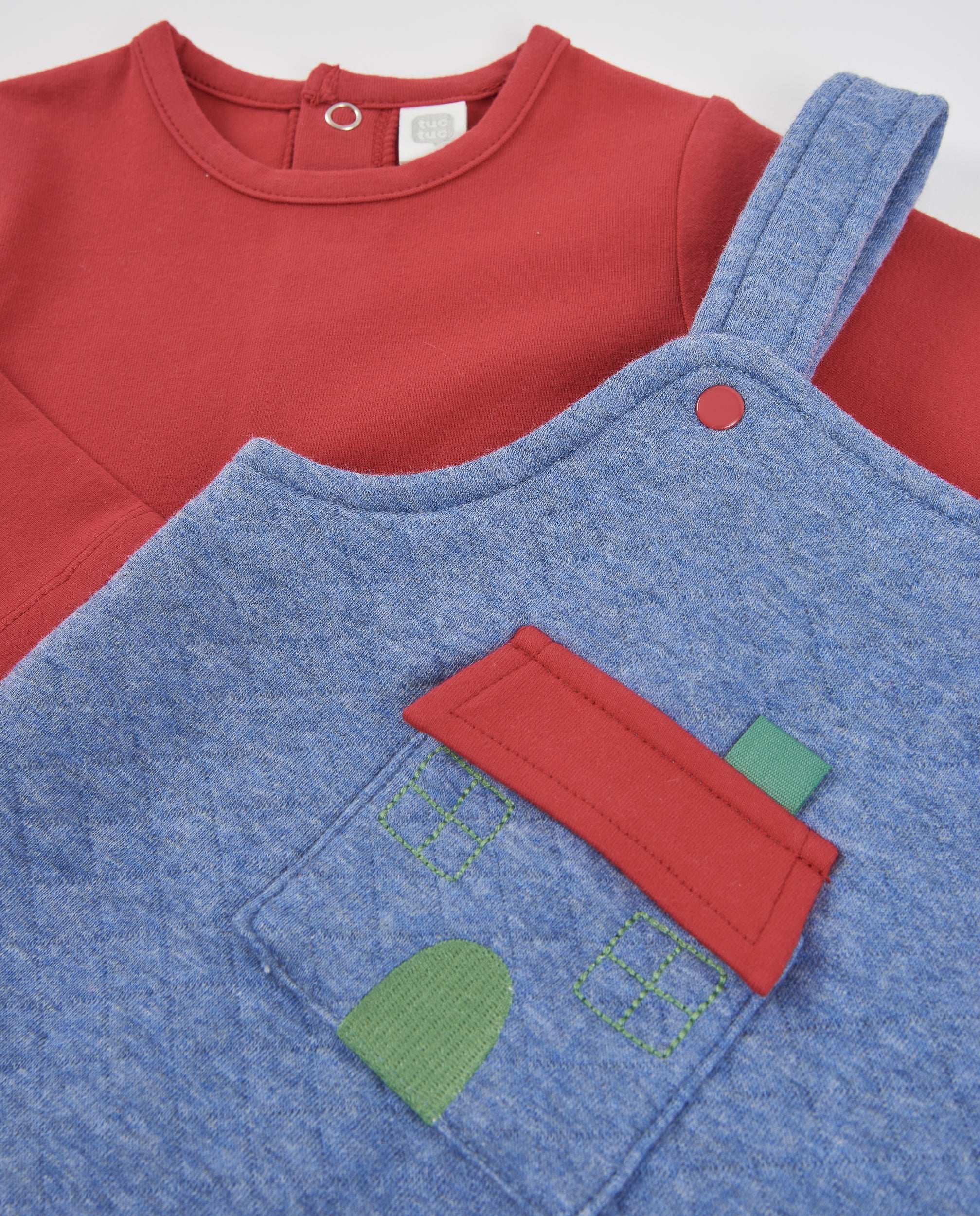 Conjunto de felpa de bebé con camiseta