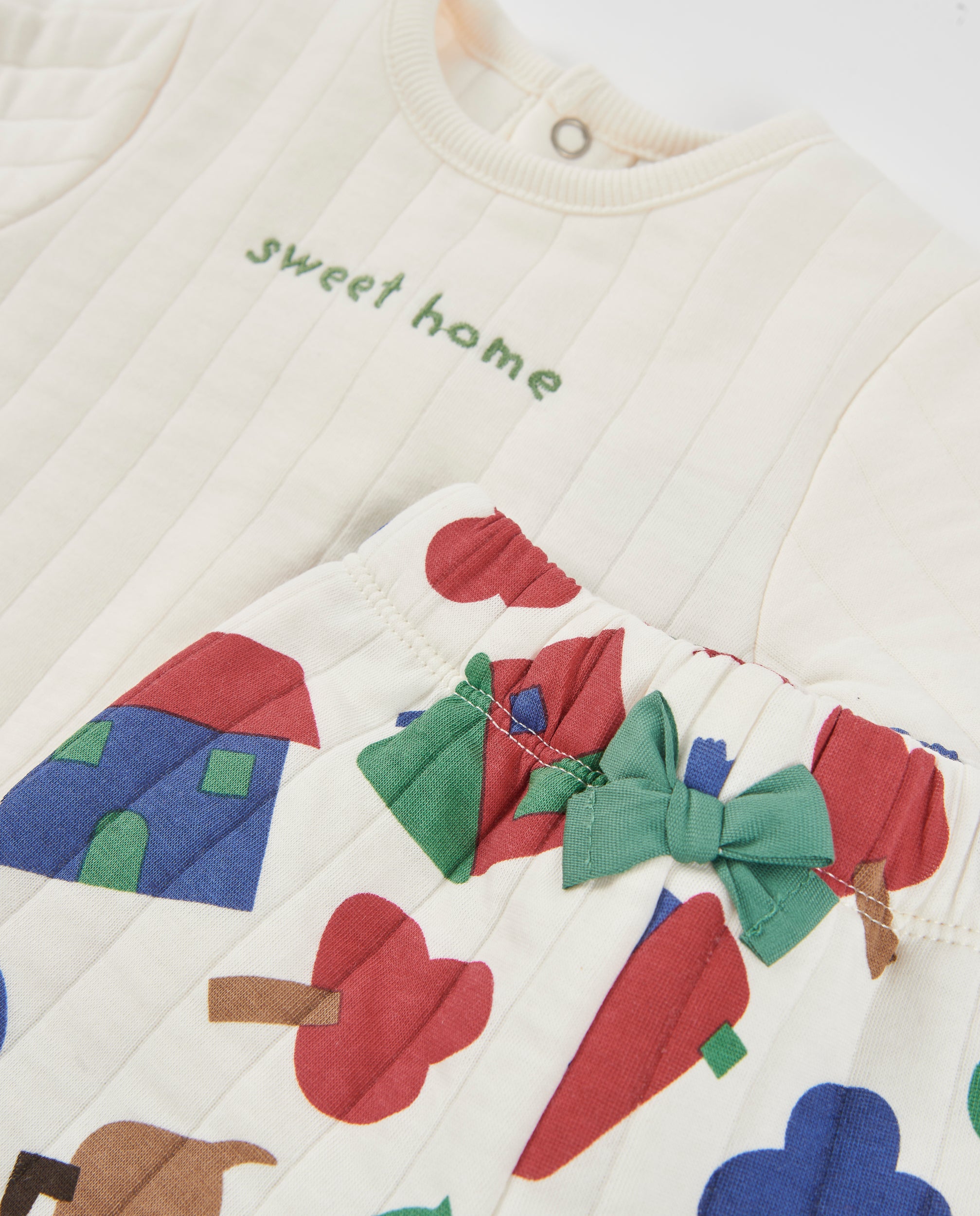 Conjunto de felpa de bebé con estampado de perritos