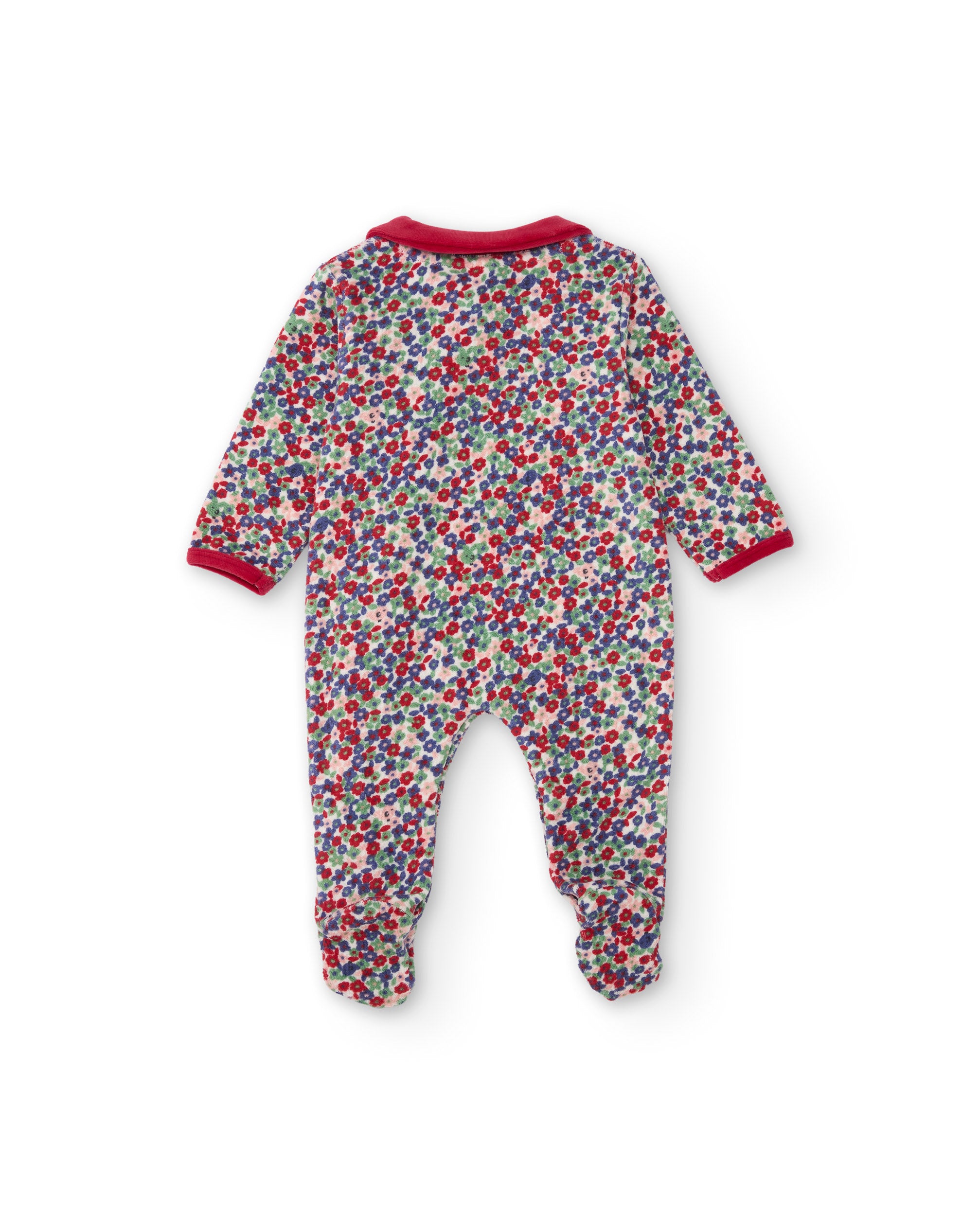 Pelele de punto de bebé con estampado floral