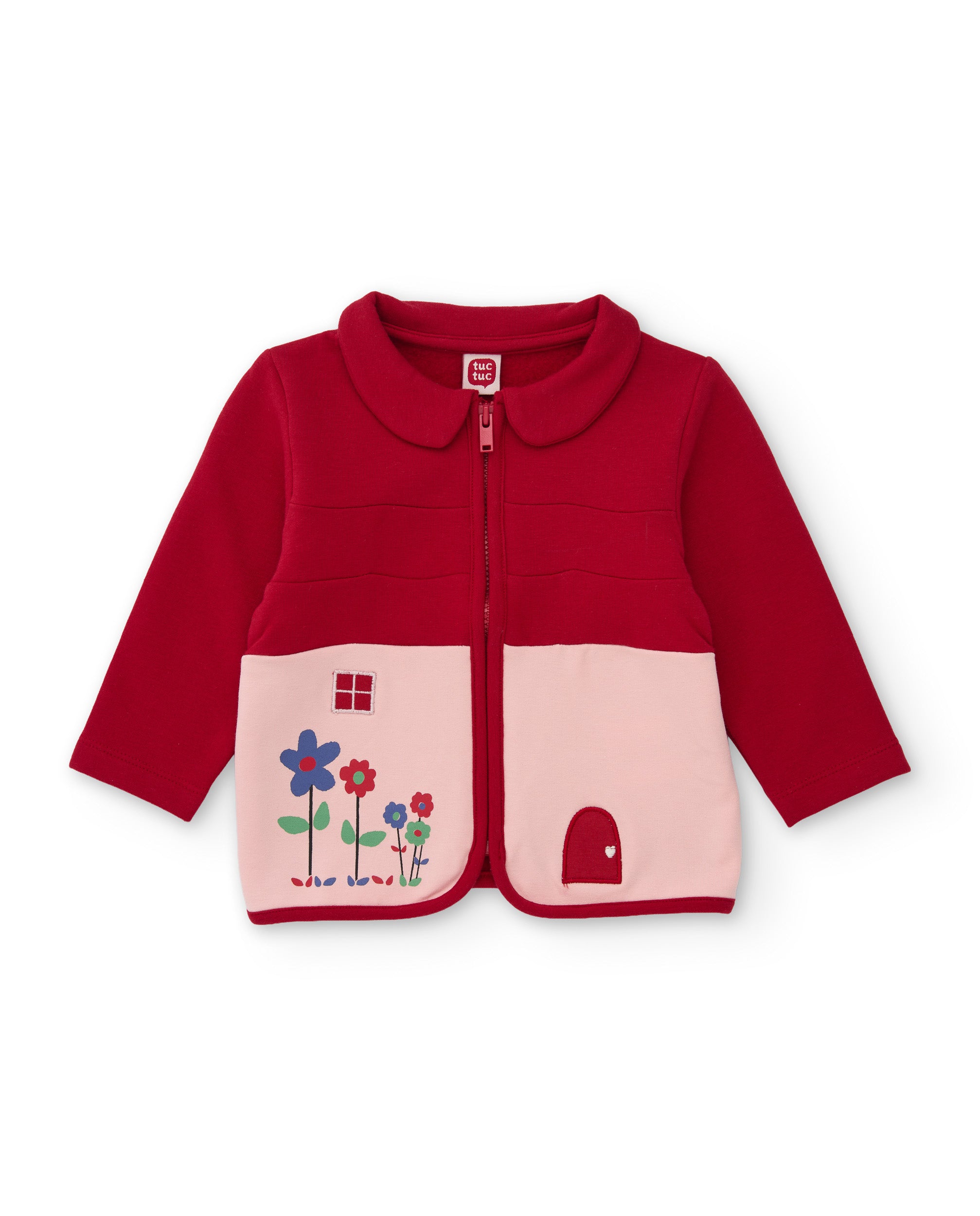 Conjunto de punto de bebé con cremallera frontal
