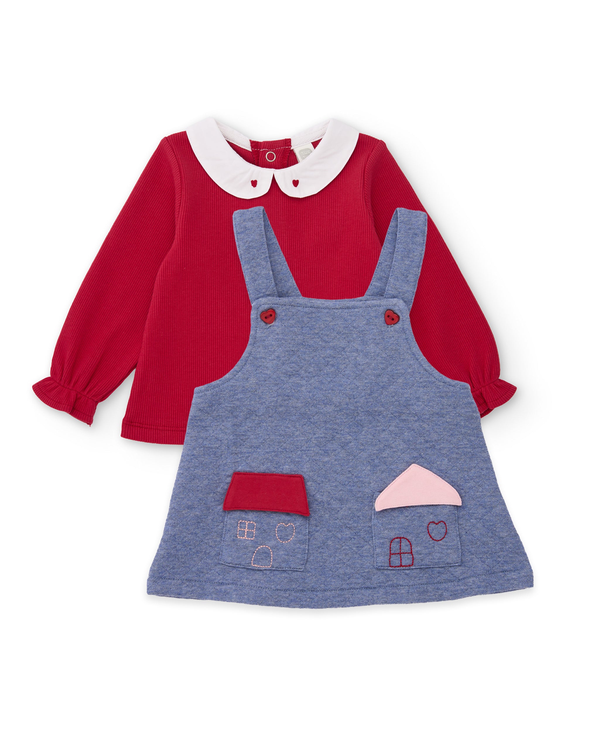 Conjunto de felpa de bebé con vestido